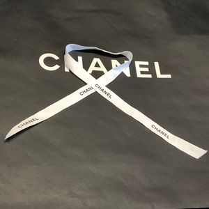 Chanel white ribbon